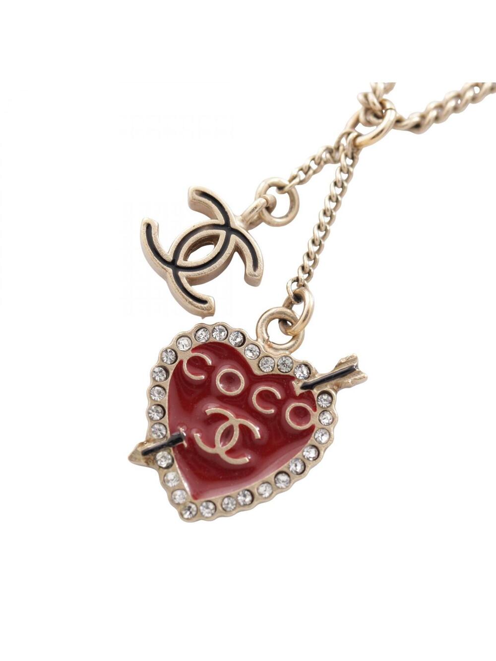 Chanel Coco Mark Heart Necklace Pendant #377087C77B